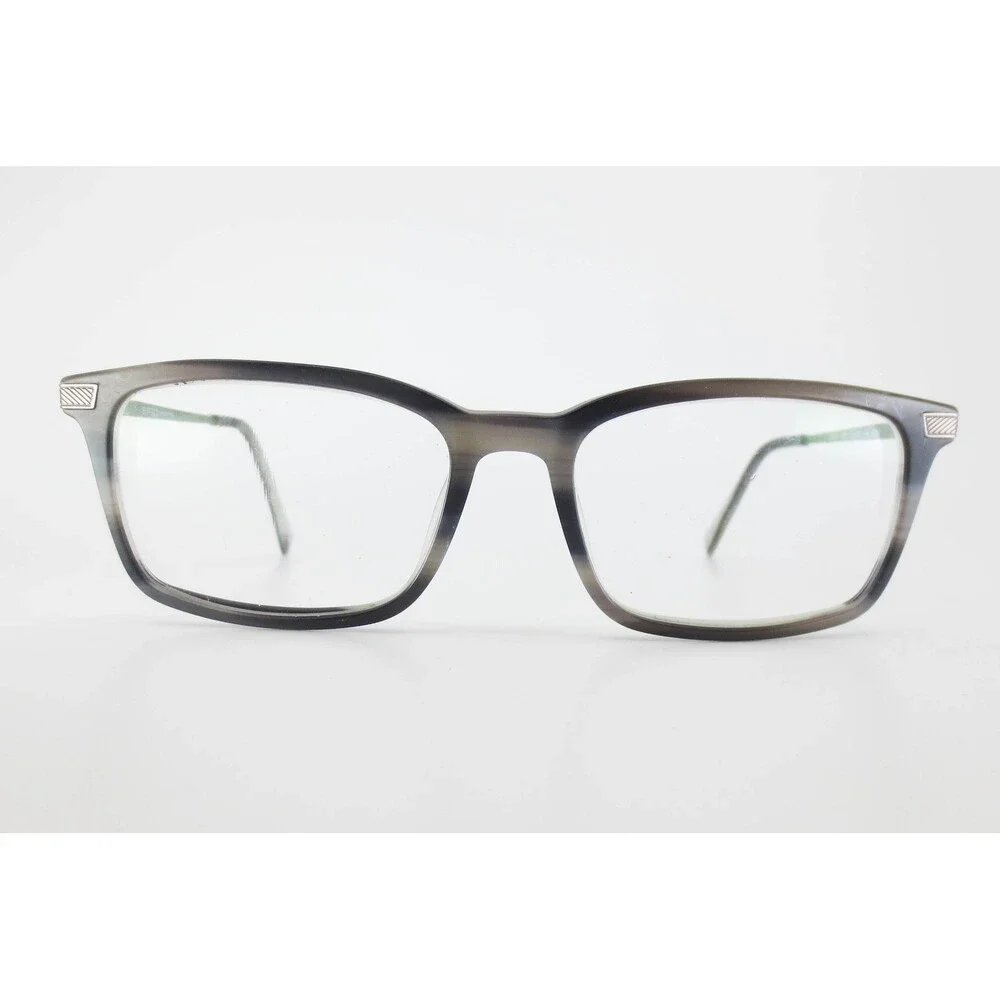 Buffalo David Bitton BM003 GRY Grey Horn Rectangular Eyeglass Frames 53-17-145